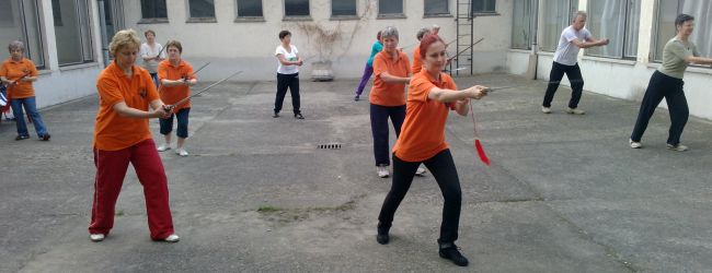tai chi kard - gyakorls a szabadban 2013